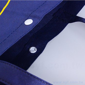 不織布手提袋-厚度80G-尺寸W42xH32xD12cm-雙面四色可客製化印刷(塑膠扣)_2