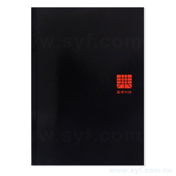 25K膠裝筆記本-300磅銅版封面亮面黑記事本-可客製化內頁及印LOGO_4