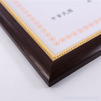 獎狀框-學校獎狀證書木框製作-303咖啡色PVC證書框_2