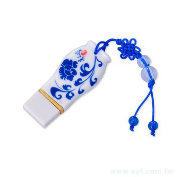 陶瓷隨身碟-中國風印刷青花瓷USB-造型瓷器隨身碟-採購訂製股東會贈品_0