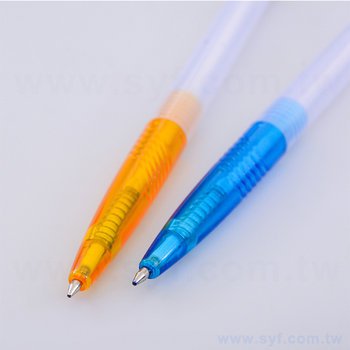 廣告筆-透明按壓式禮品筆-單色中油筆-工廠客製化印刷贈品筆_1