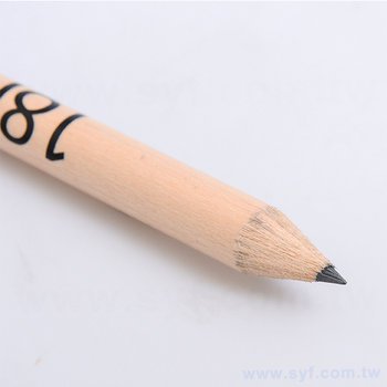 鉛筆-原木環保禮品-短筆桿印刷兩邊切頭廣告筆-採購批發製作贈品筆_7