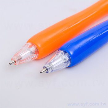 廣告環保筆-塑膠小曲線筆管造型禮品-單色原子筆-六款筆桿可選-採購客製印刷贈品筆_2