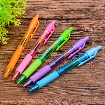廣告筆-防滑彩色半透筆管禮品-五款筆桿可選禮品-採購訂製贈品筆_5