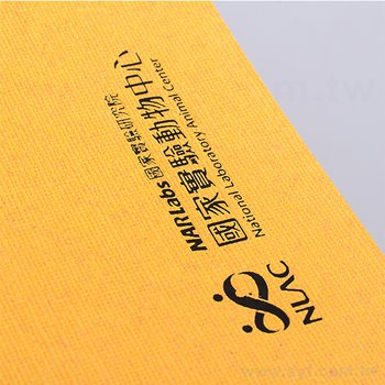 麻布質感筆記本-單色封面印刷-騎馬釘經濟款-可客製化印刷LOGO_4