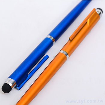 觸控筆-旋轉式觸控兩用原子筆-半金屬單色原子筆-多色可選贈品筆_2
