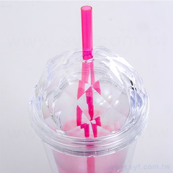 鑽石蓋吸管杯-350ml吸管特殊設計隨身杯-雙層亮片設計-推薦客製運動贈品_3
