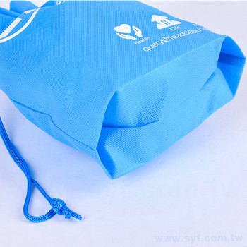 不織布束口提袋-厚度80G-尺寸W21*H25*D11.5-單色單面-可客製化印刷LOGO_4