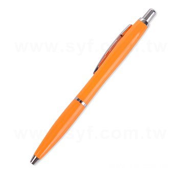 廣告筆-按壓式亮色筆管贈品筆-單色原子筆-採購客製印刷廣告筆_0