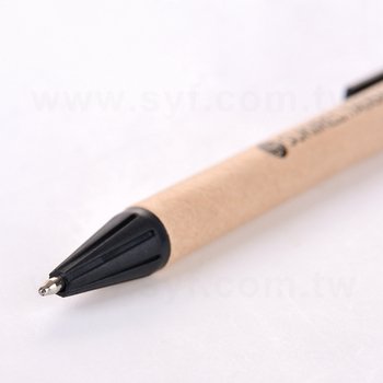 廣告筆H-按壓式環保紙筆管推薦禮品-單色原子筆-採購客製印刷贈品筆_3
