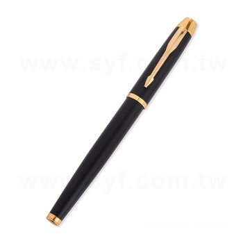 廣告金屬中性筆-開蓋式霧黑筆桿原子筆-採購批發製作贈品筆_0