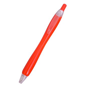 廣告環保筆-塑膠小曲線筆管造型禮品-單色原子筆-六款筆桿可選-採購客製印刷贈品筆_1