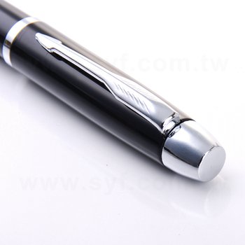 廣告金屬中性筆-開蓋式亮黑筆桿原子筆-採購批發製作贈品筆_1