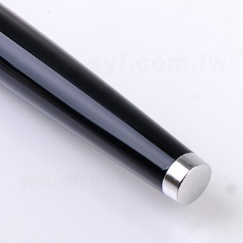 廣告金屬中性筆-開蓋式亮黑筆桿原子筆-採購批發製作贈品筆_3