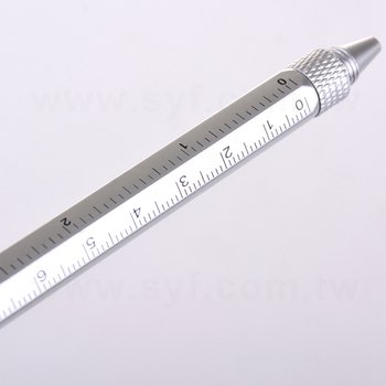 觸控筆-旋轉式測量尺-塑膠筆管原子筆可印刷logo_4