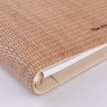 25K仿竹編皮紋工商日誌-磁扣式活頁筆記本-可訂製內頁及客製化加印LOGO_4