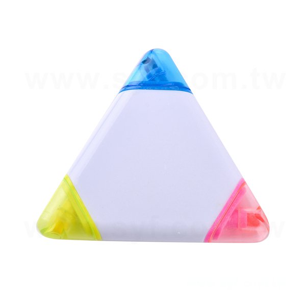 三角造型三色螢光筆廣告筆