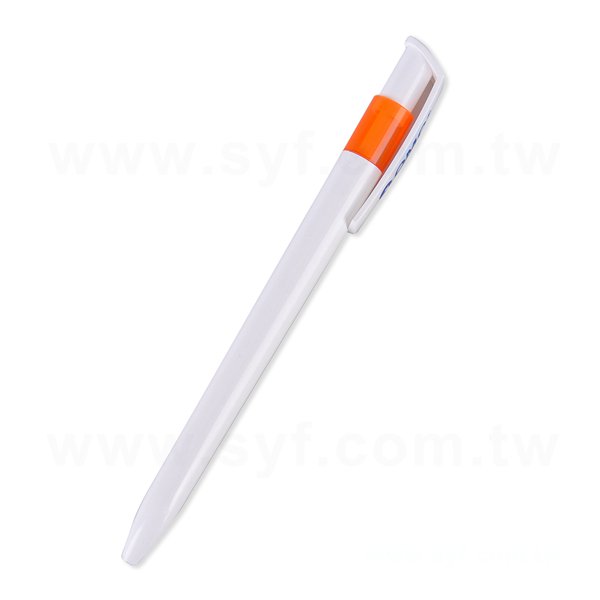 廣告筆-造型白透明桿單色原子筆_1