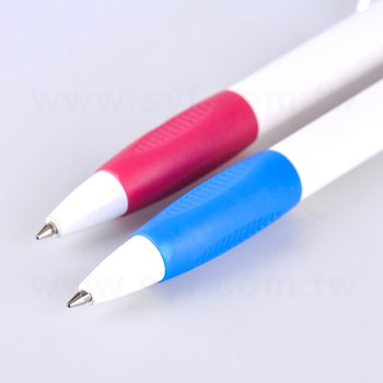 廣告筆-造型防滑白桿單色原子筆-二款筆桿可選-工廠客製化印刷贈品筆_2