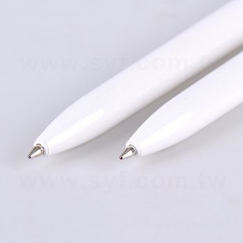 廣告筆-造型白透明桿單色原子筆-二款筆桿可選-工廠客製化印刷贈品筆_2