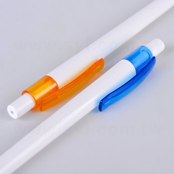 廣告筆-造型白桿單色原子筆-二款筆桿可選-客製化印刷贈品筆_3