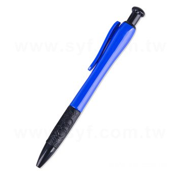 廣告筆-按壓式防滑筆套推薦禮品-單色原子筆-客製化贈品筆_0