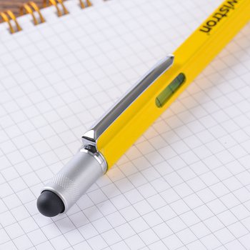 觸控筆-旋轉式測量尺-金屬筆管原子筆可印刷logo_2