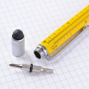 觸控筆-旋轉式測量尺-金屬筆管原子筆可印刷logo_3