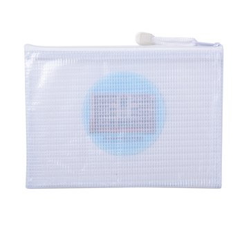 單層拉鍊袋-PVC網格拉鍊材質W21xH14.8cm-單面彩印-可印刷logo_1