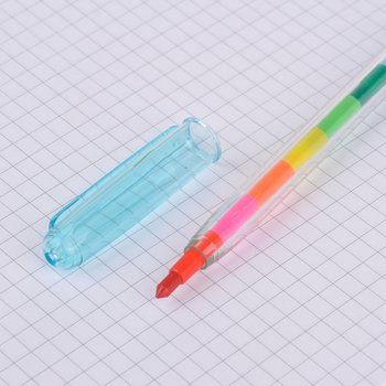 色鉛筆-彩虹11色筆芯環保禮品-透明筆管替換式廣告筆_1