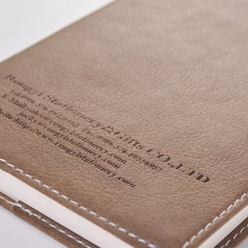 時尚壓紋工商日誌-尺寸10.5x15cm直式PU筆記本-可訂製內頁及客製化加印LOGO-咖啡_3