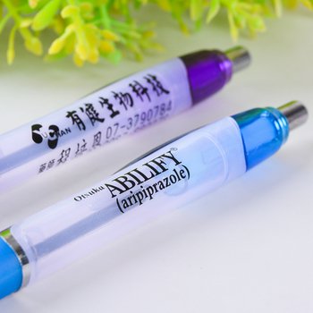 廣告筆-單色按壓式金屬夾牛奶管中油筆-單色原子筆-採購訂製贈品筆_2