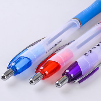 廣告筆-單色按壓式金屬夾牛奶管中油筆-單色原子筆-採購訂製贈品筆_4