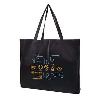 不織布環保購物袋-厚度80G-尺寸W45xH37xD10cm-雙面雙色印刷_0