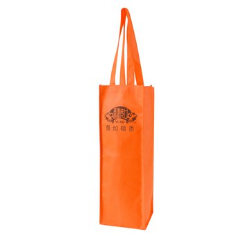 不織布環保購物袋-厚度80G-尺寸W15xH43xD15cm-單面單色印刷_0