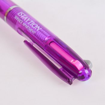 多色廣告筆-半透明筆管三色筆芯商務禮品-多色原子筆-採購客製印刷贈品筆_3