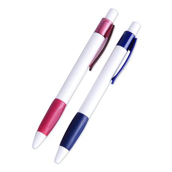 廣告筆-按壓式防滑筆套推薦禮品-單色原子筆-客製化採購贈品筆_0
