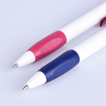 廣告筆-按壓式防滑筆套推薦禮品-單色原子筆-客製化採購贈品筆_1