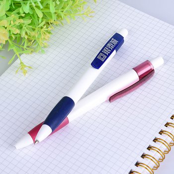 廣告筆-按壓式防滑筆套推薦禮品-單色原子筆-客製化採購贈品筆_4