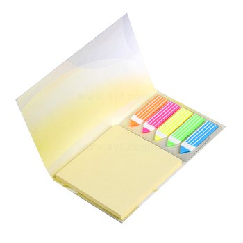 二合一五色標便利貼-封面彩印便利貼-製作-7.5x7.5內頁無印刷-memo-彩色印刷便利貼_0