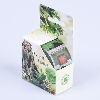 環保紙膠帶製作-圓標貼紙包裝紙膠帶-彩色印刷寬25mmx長10m-可客製化(含紙盒包裝)_2
