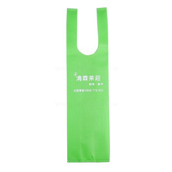 不織布環保購物袋(一杯袋)-厚度80G-尺寸W10xH38xD7cm-單面單色印刷-推薦款_0