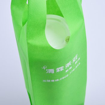 不織布環保購物袋(一杯袋)-厚度80G-尺寸W10xH38xD7cm-單面單色印刷-推薦款_4