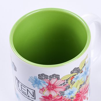 色釉內彩馬克杯(綠色)-可客製化印刷企業LOGO或宣傳標語_3