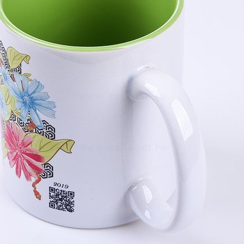 色釉內彩馬克杯(綠色)-可客製化印刷企業LOGO或宣傳標語_4