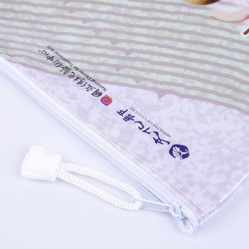 單層拉鍊袋-PVC網格拉鍊材質W34xH24m-一面網格一面透明PVC印刷_3