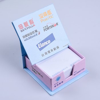 方型便條紙-尺寸92x90x40mm硬殼封面彩色印刷上亮膜-單色印刷_1