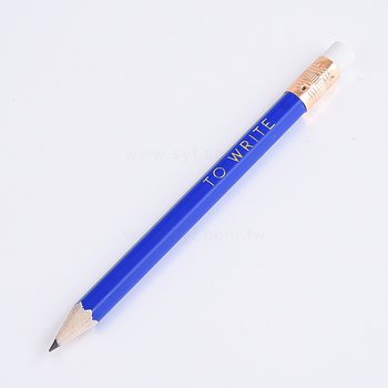 鉛筆-原木環保禮品-六角短筆桿印刷廣告筆-附橡皮擦頭-採購批發製作贈品筆_0