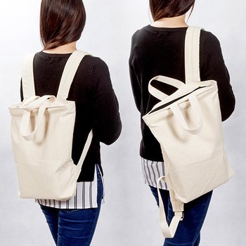 筒狀後背包-本白帆布客製-單面單色後背包_0