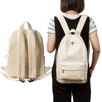 圓弧形後背包-本白帆布客製-單面單色後背包_0